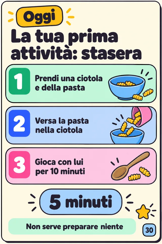 La tua prima attività: stasera