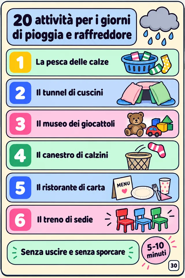 20 attività per i giorni di pioggia